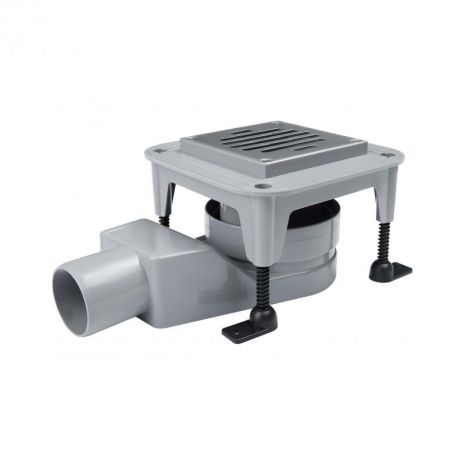 Трап Qtap Pisces CRM6011304 точковий з комбінованим затвором і нержавіючої сіткою