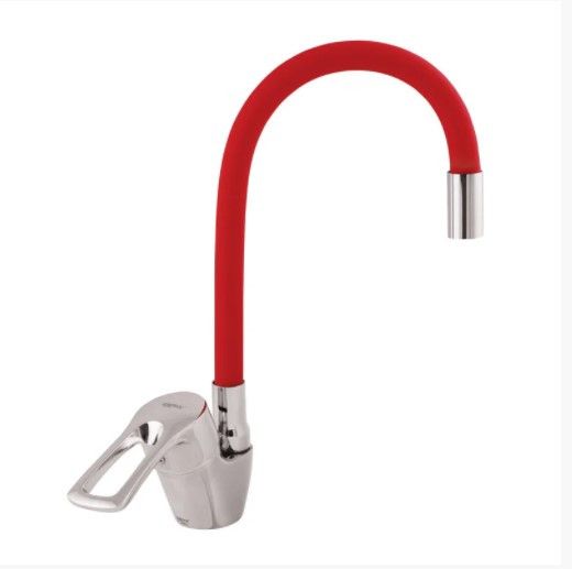 Змішувач для кухні з гнучким виливом Zerix Yub Red Змішувач для кухні з гнучким виливом Zerix Yub Red