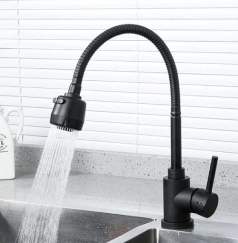 Змішувач для кухні з нержавійки Frap F40993-6 черный