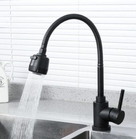 Змішувач для кухні з нержавійки Frap F40993-6 черный