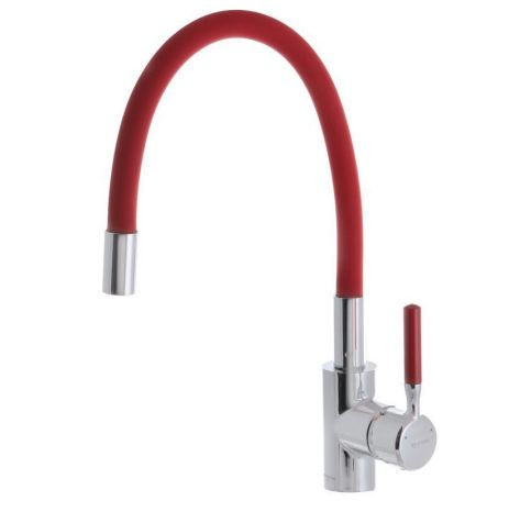 Смеситель для кухни с силиконовым изливом MIXXUS PREMIUM RIO 011 Red