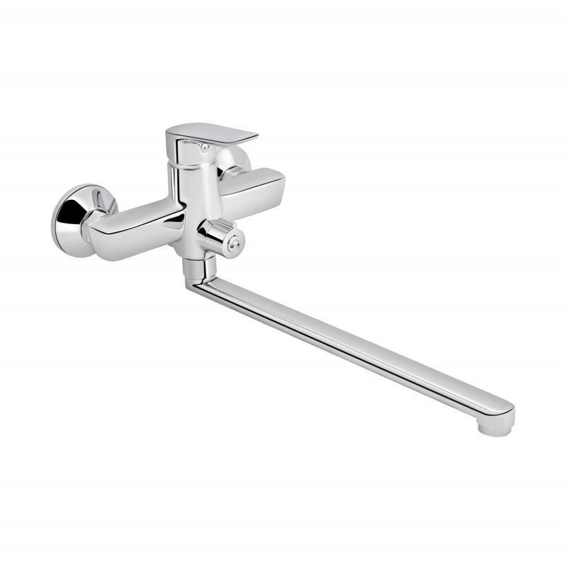 Смеситель для ванны Qtap Leo с поворотным изливом QTLEO3262102GC Chrome Смеситель для ванны Qtap Leo с поворотным изливом QTLEO3262102GC Chrome