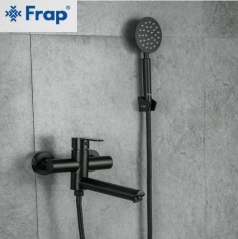Змішувач для ванни чорний Frap F32801-6