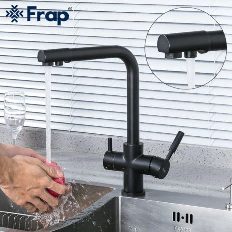 Смеситель для кухни Frap F4352-6 для питьевой воды черный