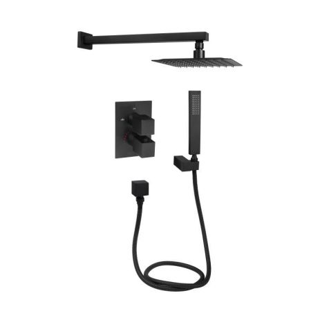 Душевая система универсальная Qtap Aquarius термостатическая скрытого монтажа на два потребителя