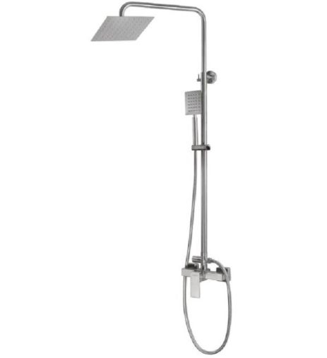 Душевая колонна со смесителем из нержавейки MiX Kub 003-J Душевая колонна со смесителем из нержавейки MiX Kub 003-J