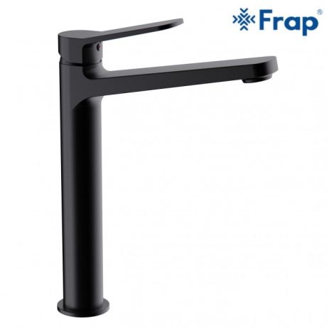 Смеситель для умывальника Frap F1062-2 высокий черный