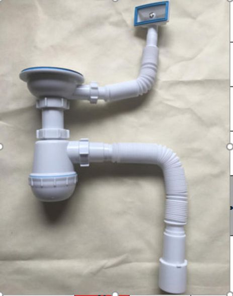 Сифон одинарний ТМ Valeso для нержавіючих мийок (арт. 313, білий)