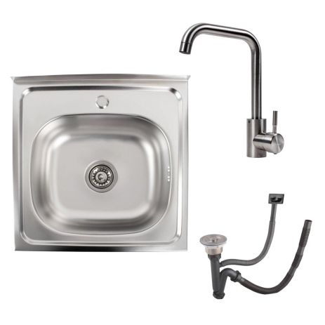 КОМПЛЕКТ мийка накладна 5050 САТИН 0,7/160 TM Valeso + змішувач NS02A Valeso КОМПЛЕКТ мийка накладна 5050 САТИН 0,7/160 TM Valeso + змішувач NS02A Valeso