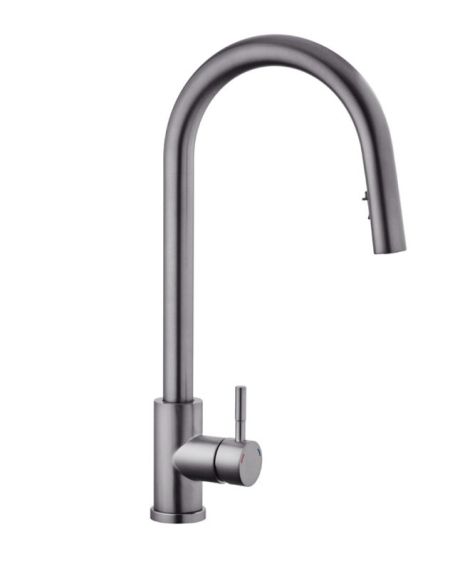 Змішувач для кухні з висувним виливом Німеччина KRP Edelstahl Klassisch