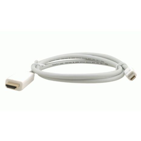 Мультимедійний кабель mini DP to HDMI, 1.8m, white
