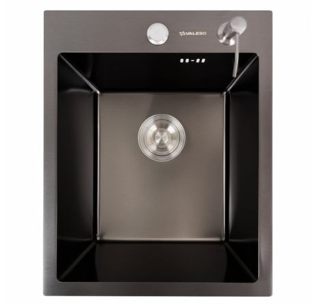 Черная кухонная мойка 40*50 VALESO Handmade (толщина 3,0/1,5)