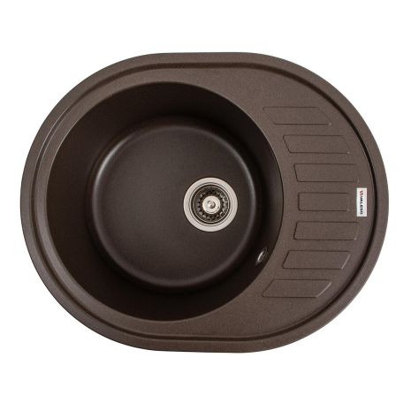 Гранітна мийка для кухні VALESO SOUL 6250 матова Темна скеля