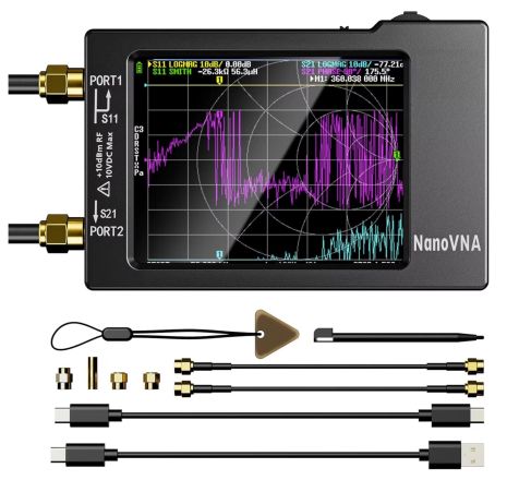 Аналізатор спектру векторний NanoVNA Н 50 кГц - 2 ГГц SMA female від type-с Аналізатор спектру векторний NanoVNA Н 50 кГц - 2 ГГц SMA female від type-с