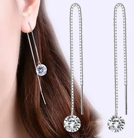 Серьги проволочная цепочка кисточки капли протяжки прямые Серьги проволочная цепочка кисточки капли протяжки прямые