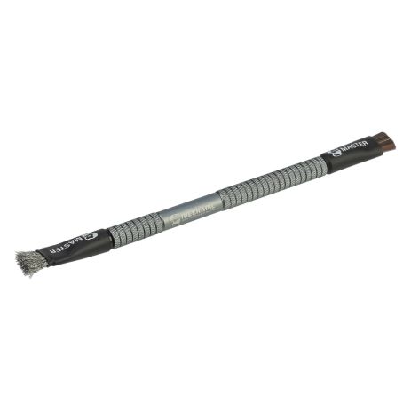 Щётка Mechanic Glue removal brush, двухсторонняя с нейлоновым и стальным ворсом