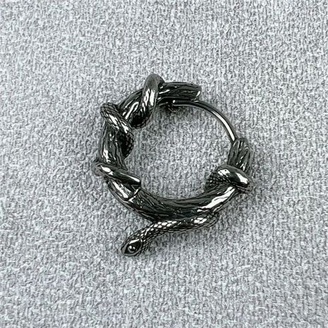 Сережки змія закруглені зі змією кільця 1шт Сережки змія закруглені зі змією кільця 1шт