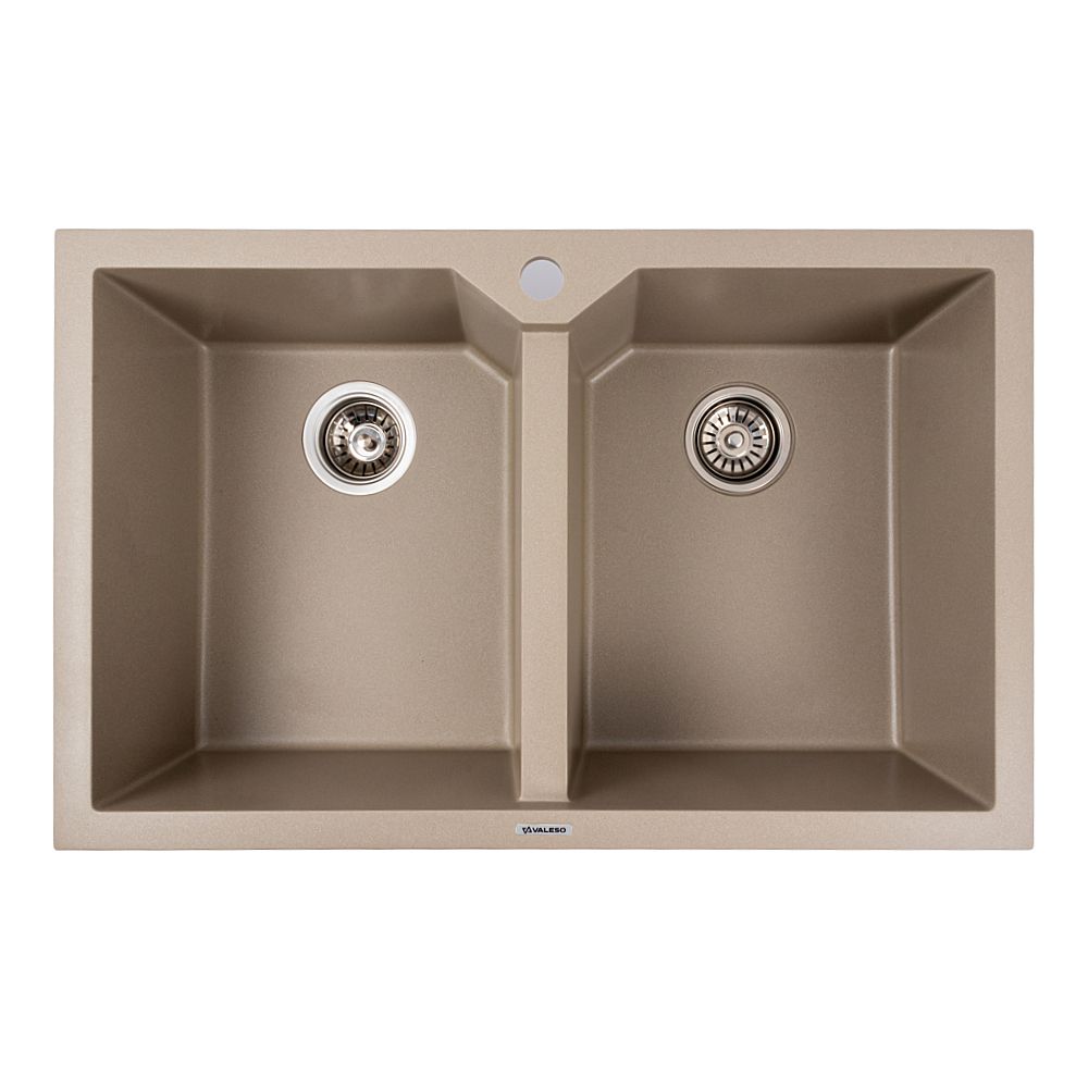 Мийка гранітна титан VALESO7950 VIATRIX (дві чаші, матова) Мийка гранітна титан VALESO7950 VIATRIX (дві чаші, матова)