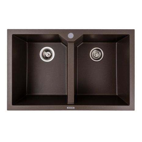 Мийка гранітна темна скеля VALESO 7950 VIATRIX (дві чаші, матова)