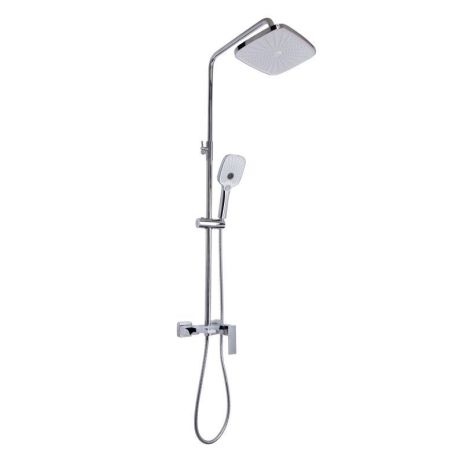 Універсальна душова система Qtap Gemini на три споживачі (з виливом) QTGEM111CRM45685 Chrome