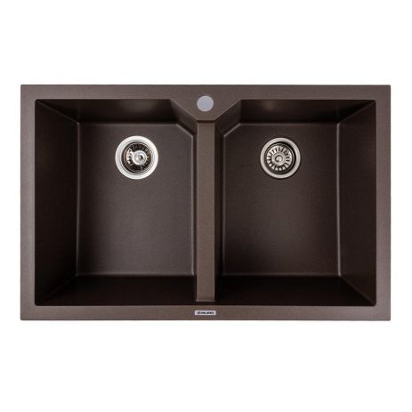 Мойка гранитная темная скала VALESO 7950 VIATRIX (две чаши, матовая)