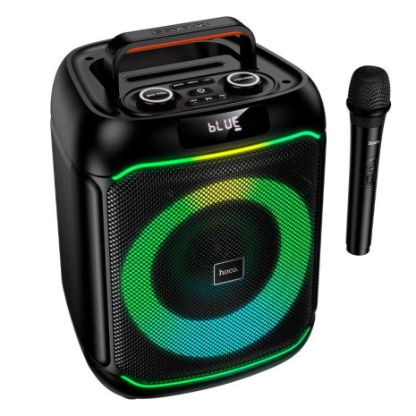 Акустика HOCO Ship outdoor RGB BT speaker with microphone DS72 |BT5.0, FM/USB/AUX/TF, 20W, 2-3h| black