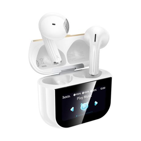 Бездротові навушники HOCO Kissa true wireless touch screen BT headset EW89, BT5.4, 25/300mAh, 3.5/20h, white Бездротові навушники HOCO Kissa true wireless touch screen BT headset EW89, BT5.4, 25/300mAh, 3.5/20h, white