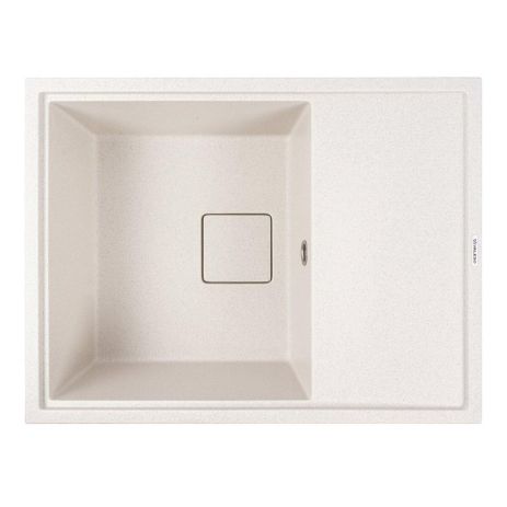 Белая кухонная гранитная мойка 6550 ESTERIS VALESO с крапинками