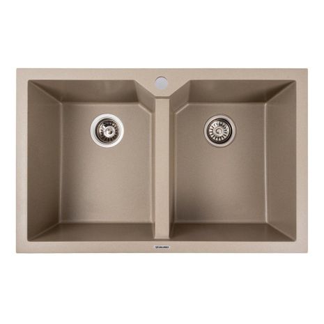 Мийка гранітна титан VALESO7950 VIATRIX (дві чаші, матова)