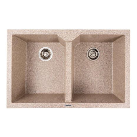 Мийка гранітна карамель VALESO VIATRIX 7950 (дві чаші, матова)