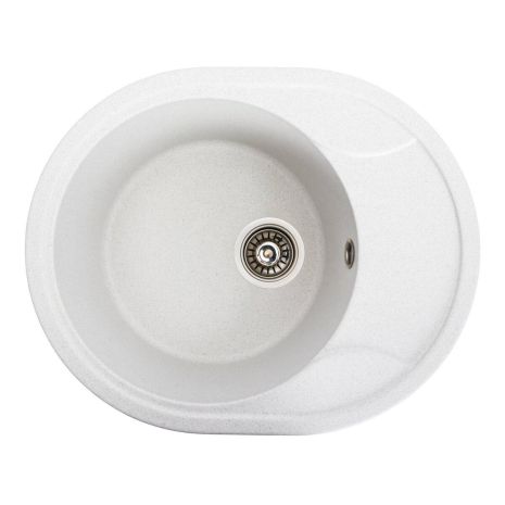 Гранітна кухонна мийка VALESO ONYX 5847 (Біла в крапку)