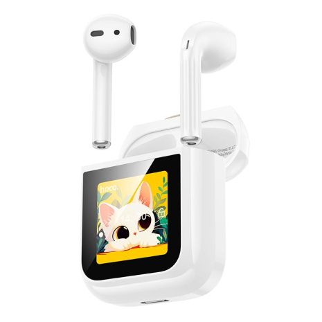 Наушники HOCO Cat true wireless touch screen BT headset EW86 |BT5.4, 25/300mAh, 3.5/20h| white Наушники HOCO Cat true wireless touch screen BT headset EW86 |BT5.4, 25/300mAh, 3.5/20h| white