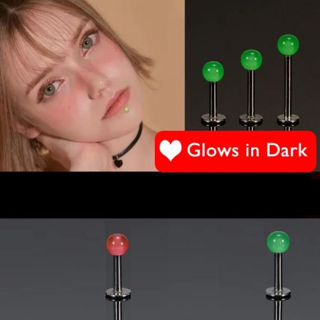 Пірсинг для язика губ світиться хірургічна сталь в язик