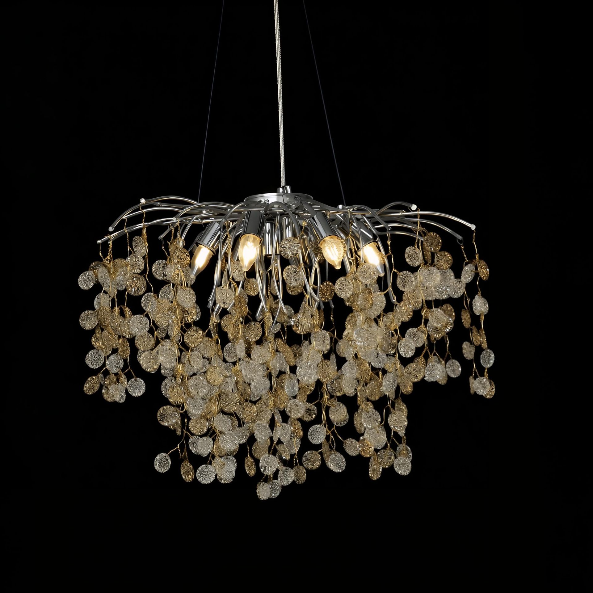 Люстра підвісна WM-7002 400-G9*5-38 CR Люстра підвісна WM-7002 400-G9*5-38 CR