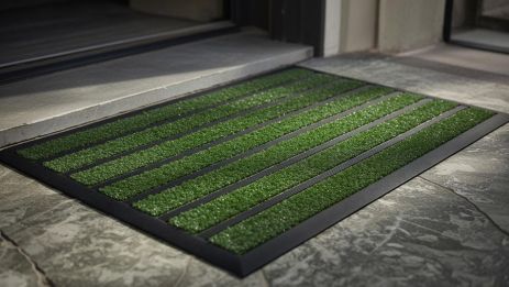 Килимок вхідний 60*90 см з гумовими смугами Грасс 3803/green