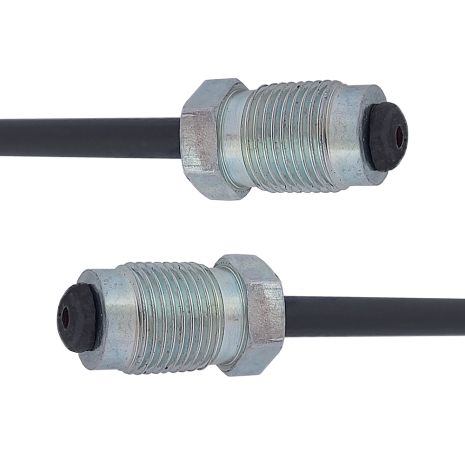 Трубка гальмівна сталева з покр. PVF (L=300мм; D=4, 75мм) з након. 104/104, ACS (WP723PVF)