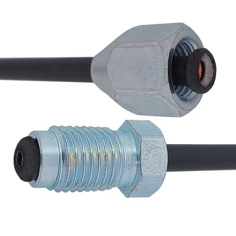 Трубка тормозная стальная с покр. PVF (L=1200мм; D=4, 75мм) с након. 110/114, ACS (WP185PVF)