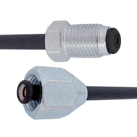 Трубка тормозная стальная с покр. PVF (L=150мм; D=4, 75мм) с након. 105/110, ACS (WP726PVF)