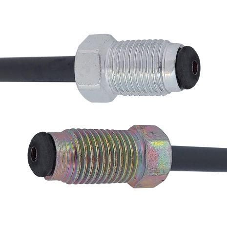 Трубка гальмівна сталева з покр. PVF (L=250мм; D=4, 75мм) з након. 105/109, ACS (WP473PVF)