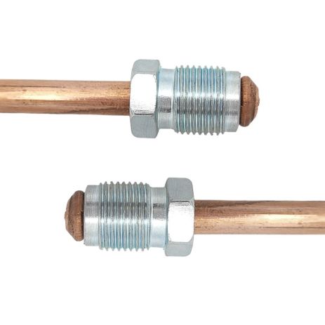 Трубка тормозная медная (L=1400мм) с након. 102/102, ACS (WP4120CU)
