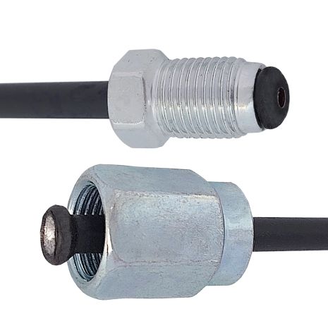 Трубка тормозная стальная с покр. PVF (L=700мм; D=4, 75мм) с након. 105/107, ACS (WP721PVF)