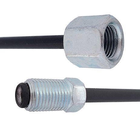 Трубка гальмівна сталева з покр. PVF (L=2800мм; D=4, 75мм) з након. 106/116, ACS (WP915PVF)