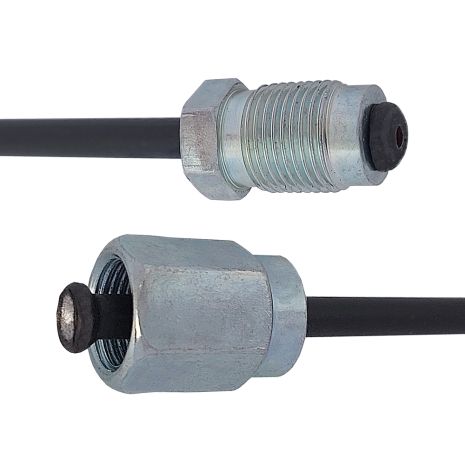 Трубка гальмівна сталева з покр. PVF (L=500мм; D=4, 75мм) з након. 104/107, ACS (WP886PVF)