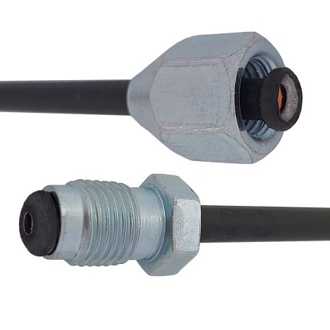 Трубка тормозная стальная с покр. PVF (L=140мм; D=4, 75мм) с након. 110/105а, ACS (WP999PVF)