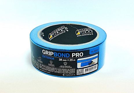 Лента малярная для фасадных работ GripBond Pro Exterior 38 мм×25 м синяя MASTERTOOL 79-9894 Лента малярная для фасадных работ GripBond Pro Exterior 38 мм×25 м синяя MASTERTOOL 79-9894