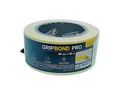 Лента малярная универсальная GripBond Pro 48 мм×40 м желтая MASTERTOOL 79-9930 Лента малярная универсальная GripBond Pro 48 мм×40 м желтая MASTERTOOL 79-9930