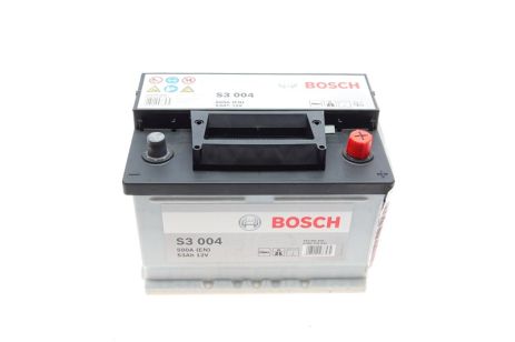 Акумулятор 53Ah-12v BOSCH (S3004) (242x175x175),R,EN500