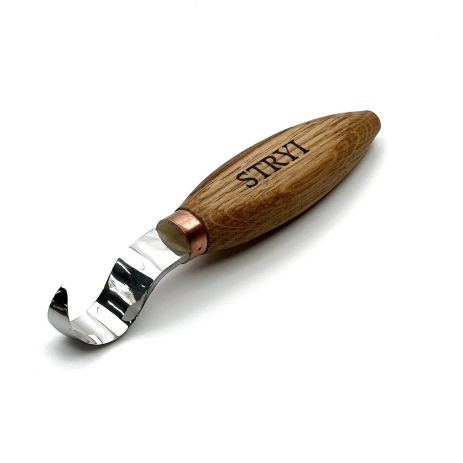 Ложкорезная стамеска 25мм STRYI Profi для резьбы по дереву ложек (для правой руки)