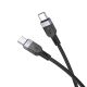 Кабель USB Hoco X109, Type-C to Type-C, PD 60W, 3m, black