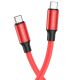 Кабель USB Borofone BX82, Type-C to Type-C, PD 60W, 1m, червоний Кабель USB Borofone BX82, Type-C to Type-C, PD 60W, 1m, червоний